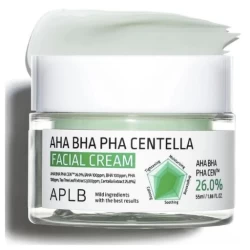كريم الوجه بالأحماض المقشرة والسنتيلا 55 مل AHA BHA PHA Centella Facial Cream 55ml