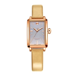 ساعة نسائية من جوليوس الكورية جاي اي941 دي سير جلد اصفر ذهبي مينا زرقاء فاتح JULIUS Watch JA-941 for Women - Analog, Leather - Yellow - Blue