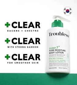 Troubless CLEAR 7 PLUS PURE MOISTURE BODY LOTION 500ML لوشن الجسم المرطب كلير 7 بلس النقي 500 مل