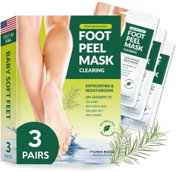 Farmskin Foot Peel Mask Clearing 3 Set قناع تقشير القدمين للتنظيف (3 مجموعات)