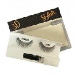 Natural Hair Lashes Shanghai 3D Style سيت رموش شعر طبيعي شانغهاي ستايل مع لاصق