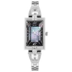 ساعة النسائية من جوليوس الكورية جاي اي 443 مستطيلة فضي سير معدني فضي ومينا فضي JULIUS Watch JA-443 for Women - Analog, Stainless Steel - Silver