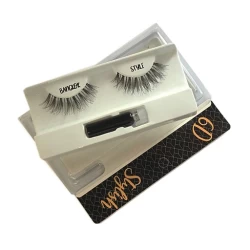 Natural Hair False Lashes In Bangkok 6D Style with Adhesive Set سيت رموش طبيعية مع لاصق